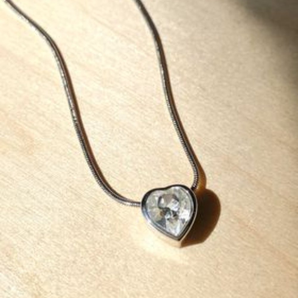 Oliver Weber Heart Shaped Crystal Necklace